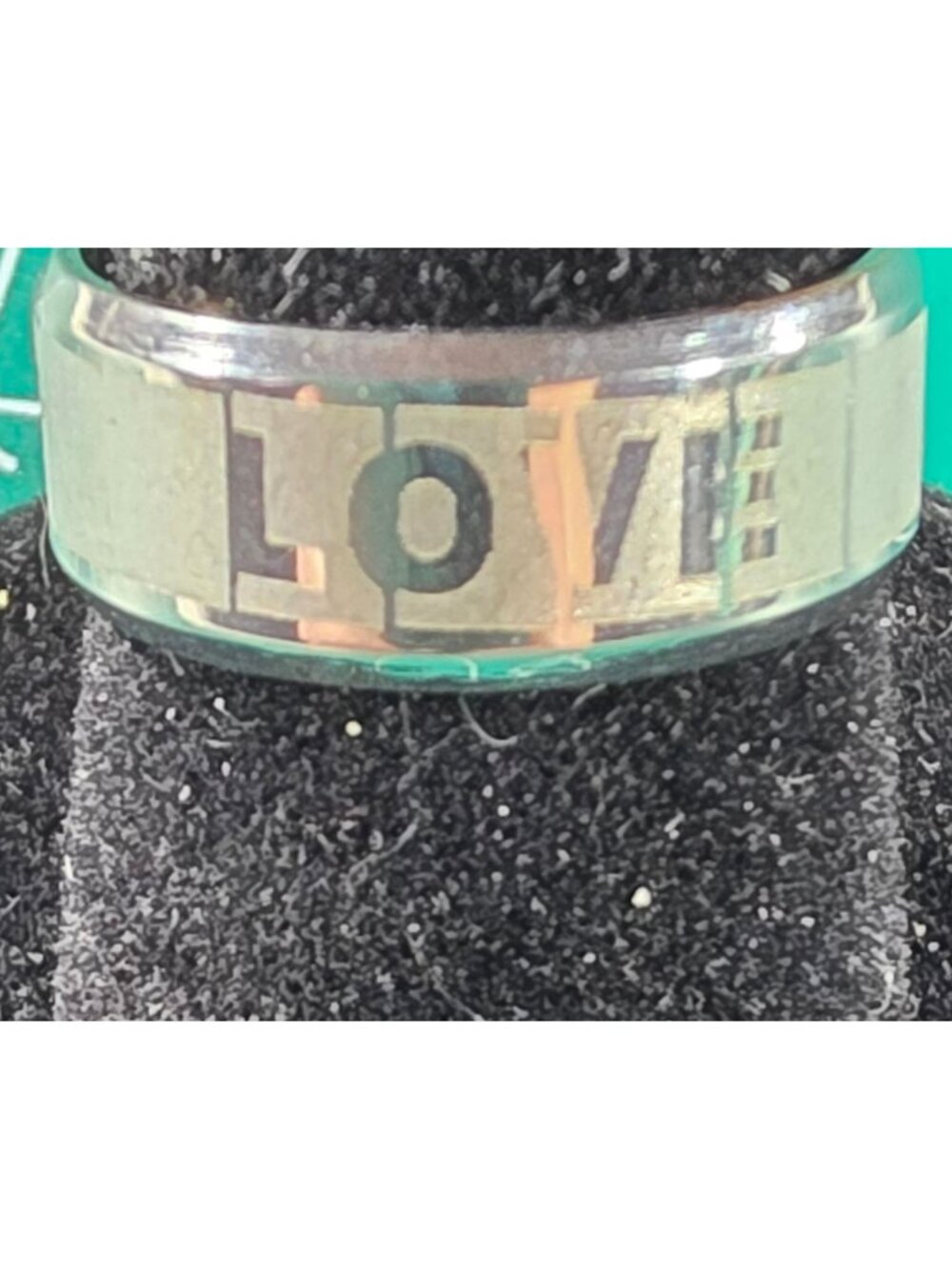Stainless Steel Love Ring Size 6 Polished Finish Unisex Band fashion jewelry